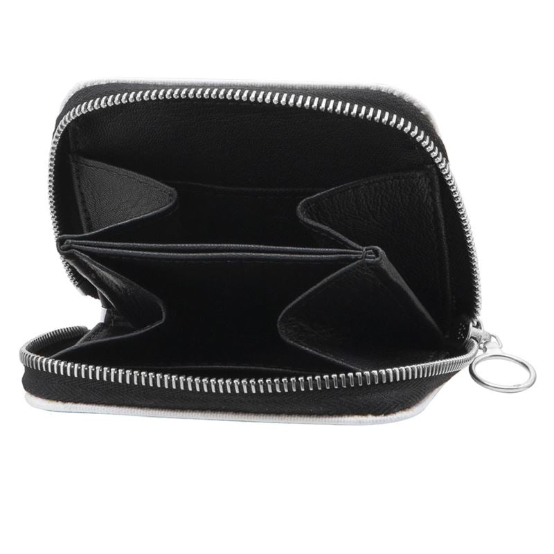 moon drop leather zip wallet